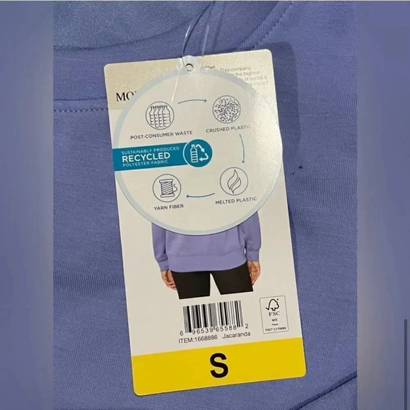 Mondetta Ladies' Scuba Long Sleeve Crewneck Sweatshirt XL Verdigris - Picture 11 of 14